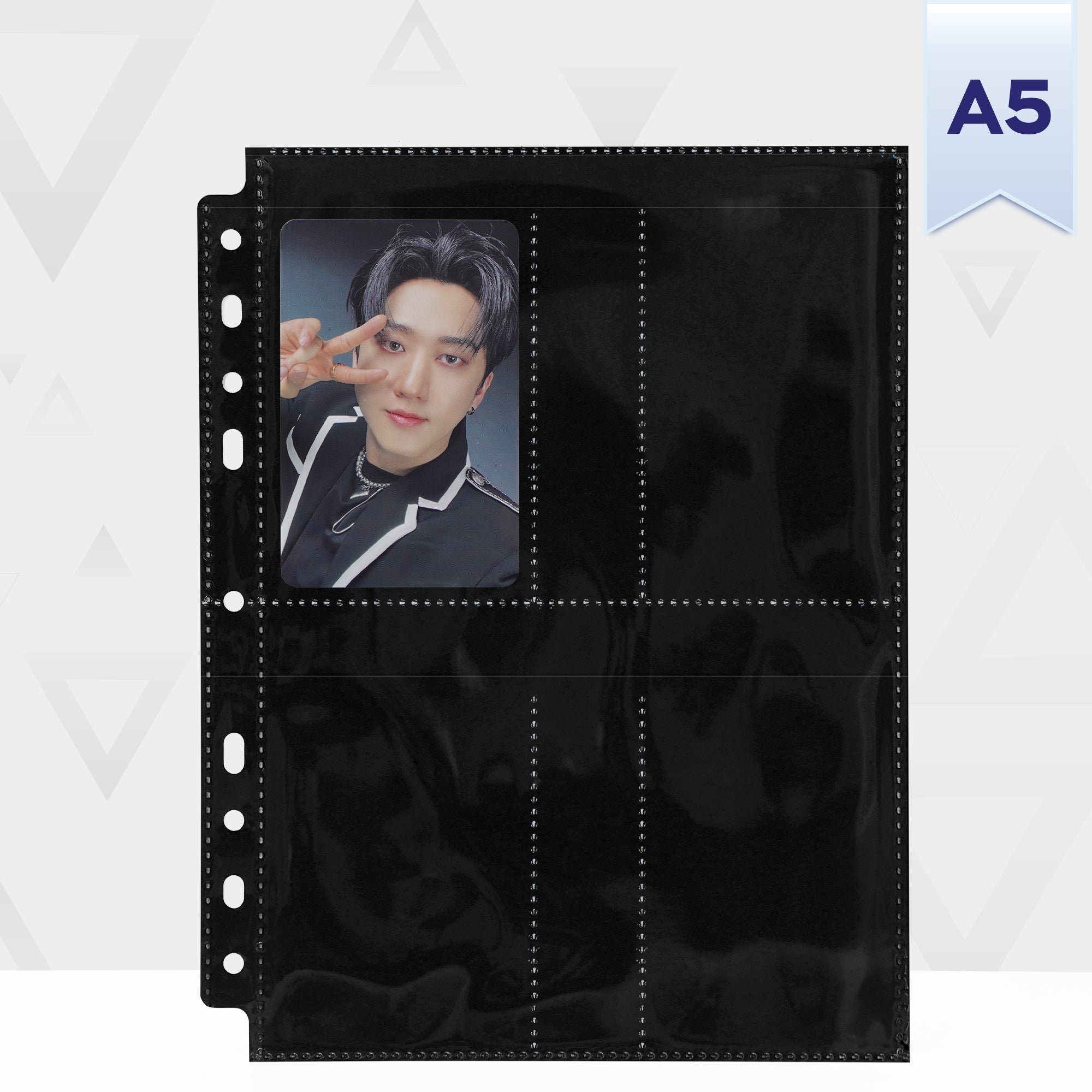 Custom A5 4-Pocket Pages - Double Sleeve - Black