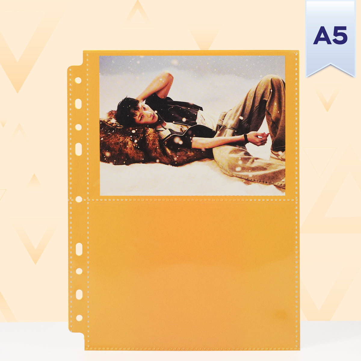 Custom A5 2-Pocket Pages - Postcard - Orange