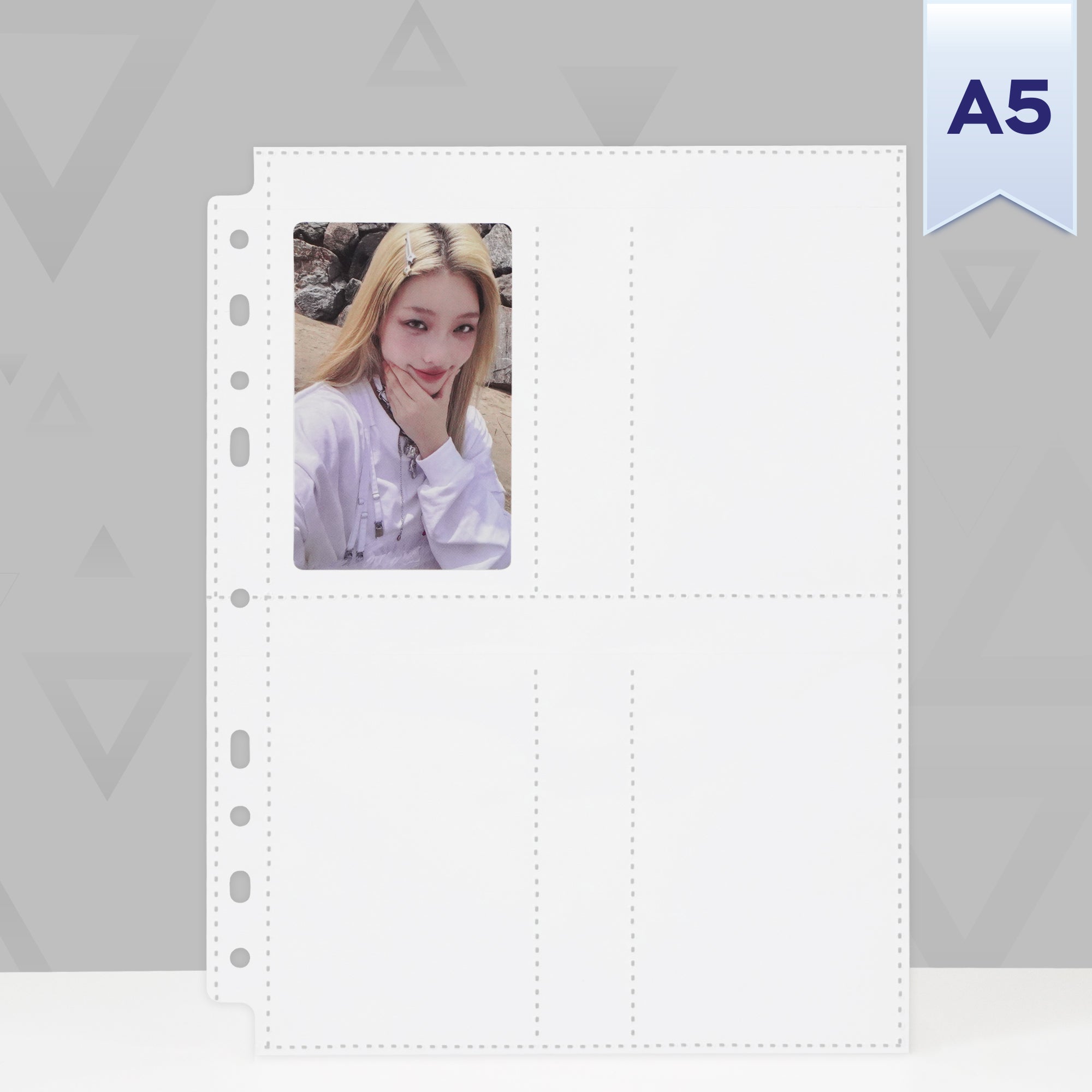 Custom A5 4-Pocket Pages - Double Sleeve - White