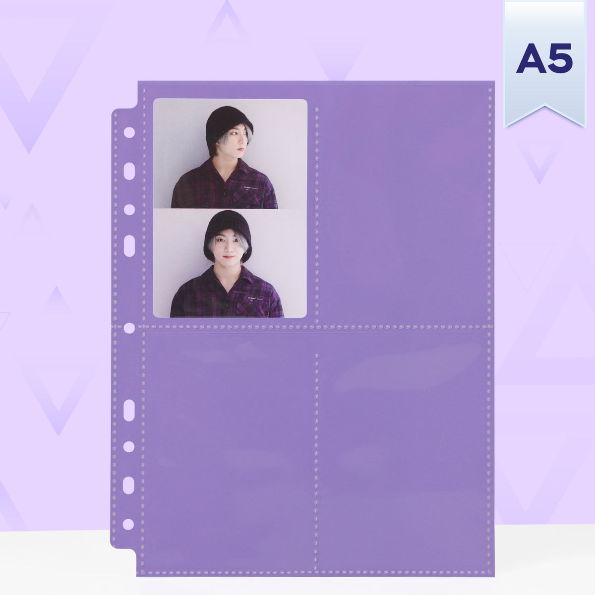 Custom A5 4-Pocket Pages - Mini Tour - Purple