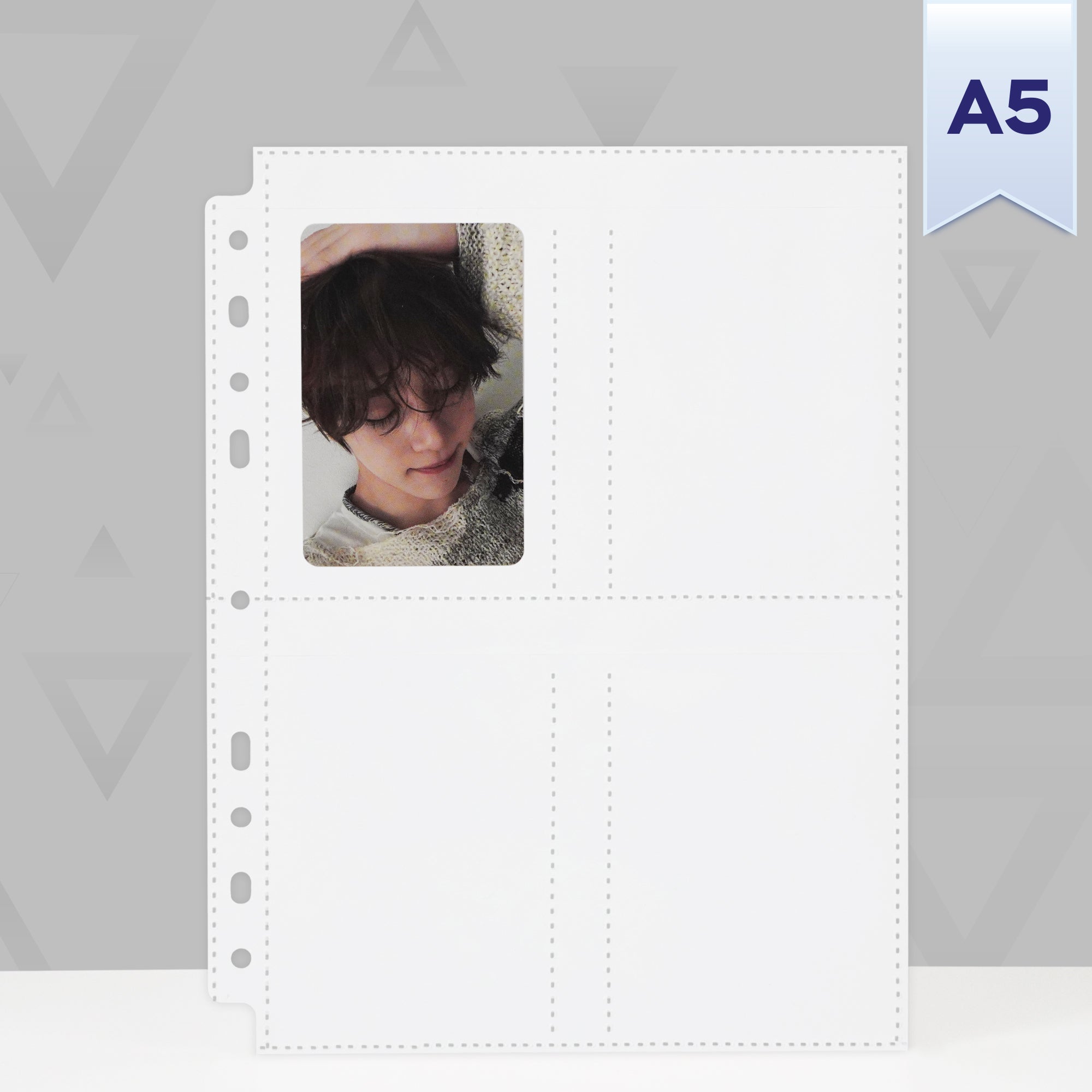 Custom A5 4-Pocket Pages - Standard Photocard - White