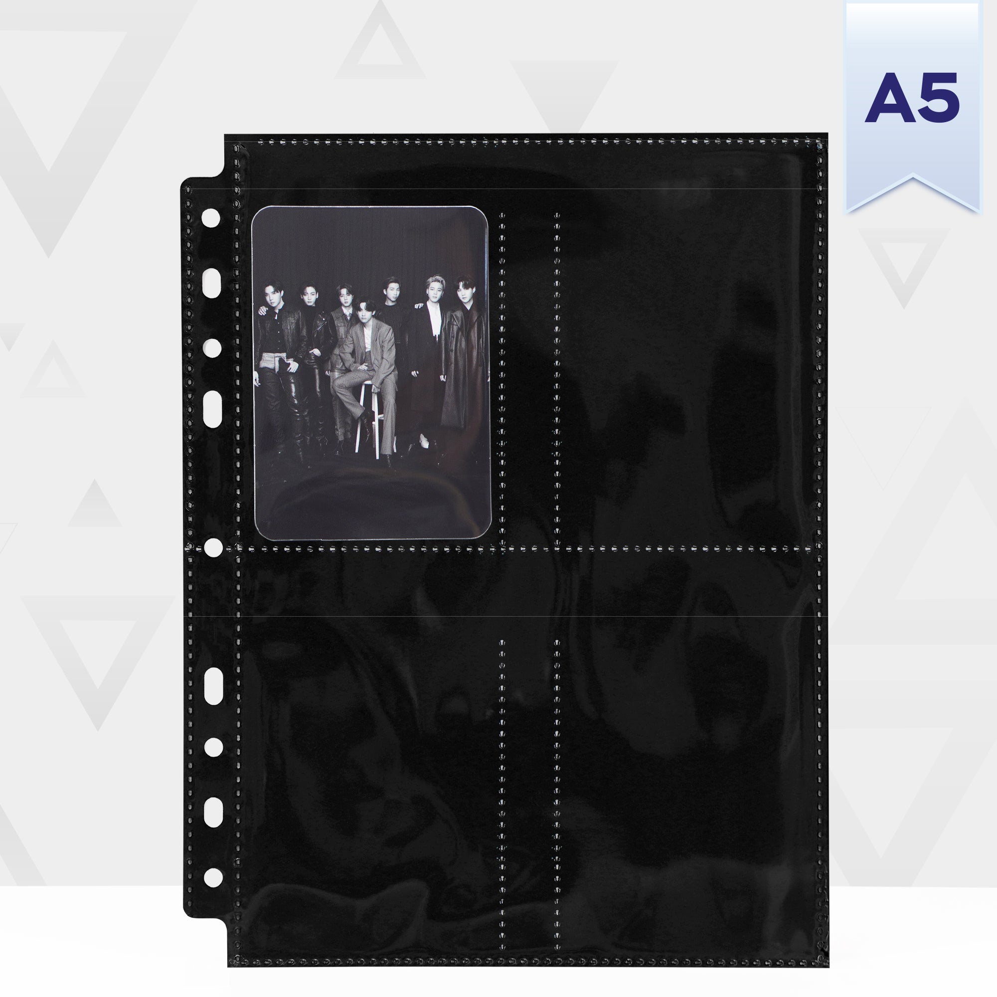 Custom A5 4-Pocket Pages - Standard Photocard - Black