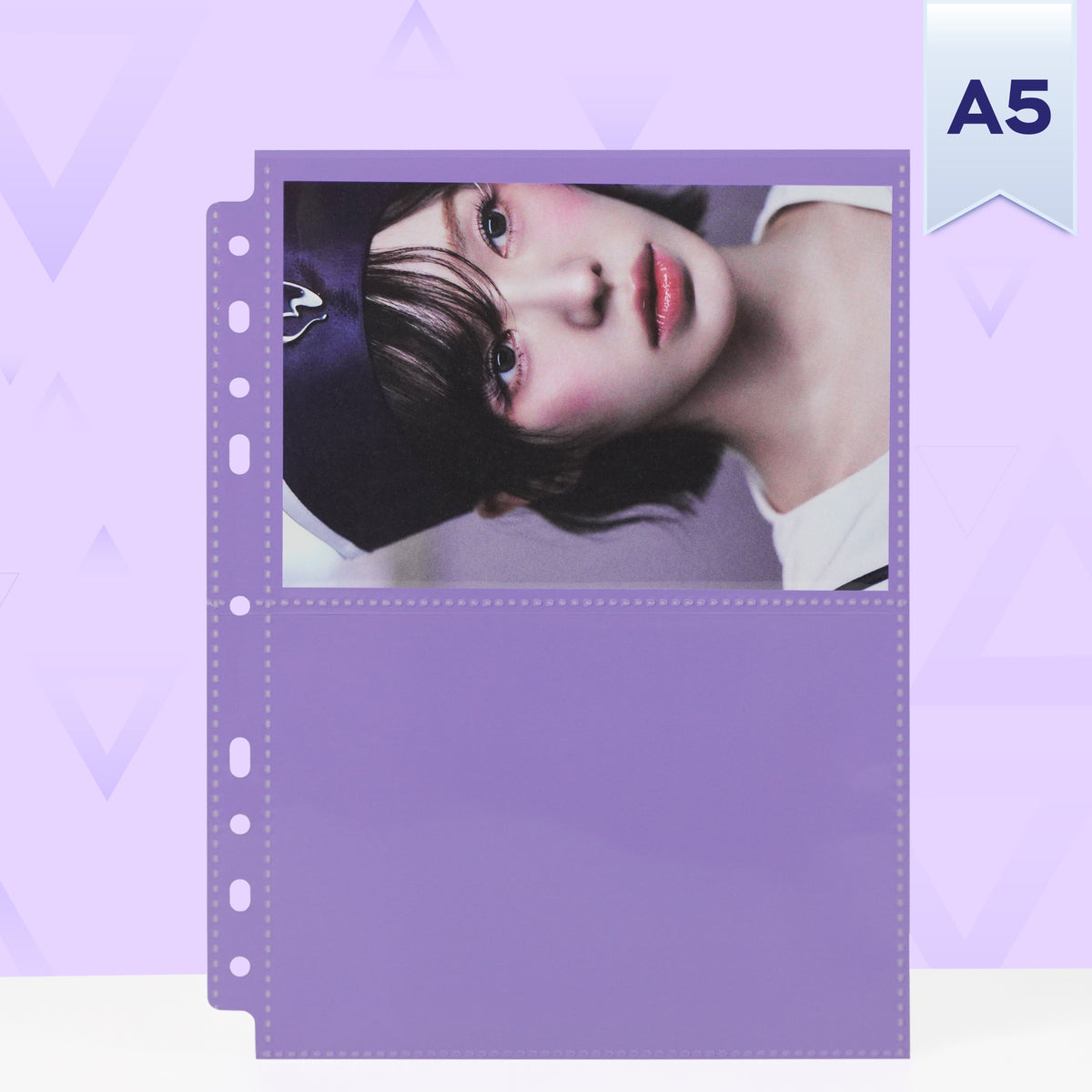 Custom A5 2-Pocket Pages - Postcard - Purple