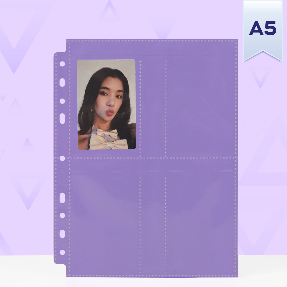 Custom A5 4-Pocket Pages - Double Sleeve - Purple