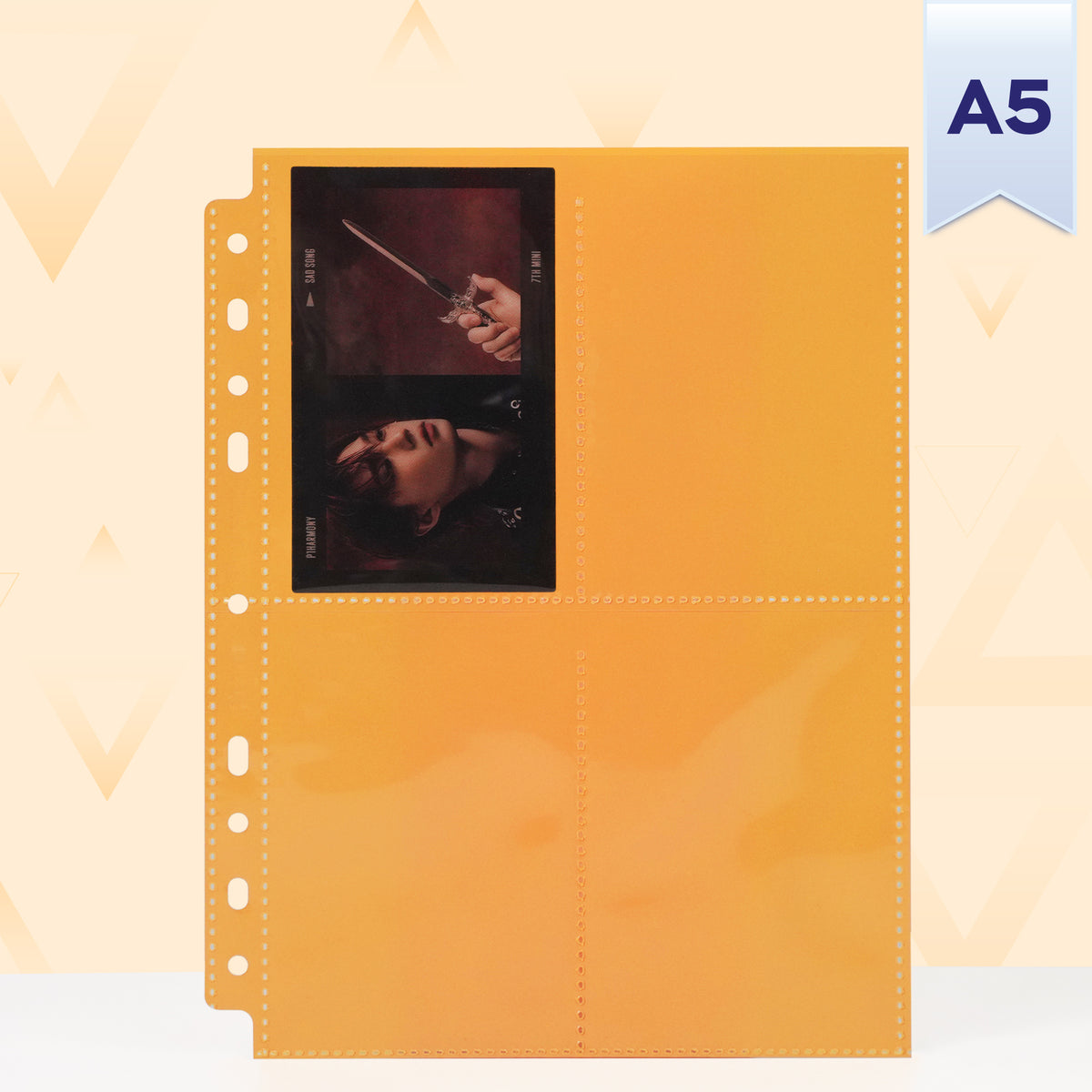 Custom A5 4-Pocket Pages - Mini Tour - Orange