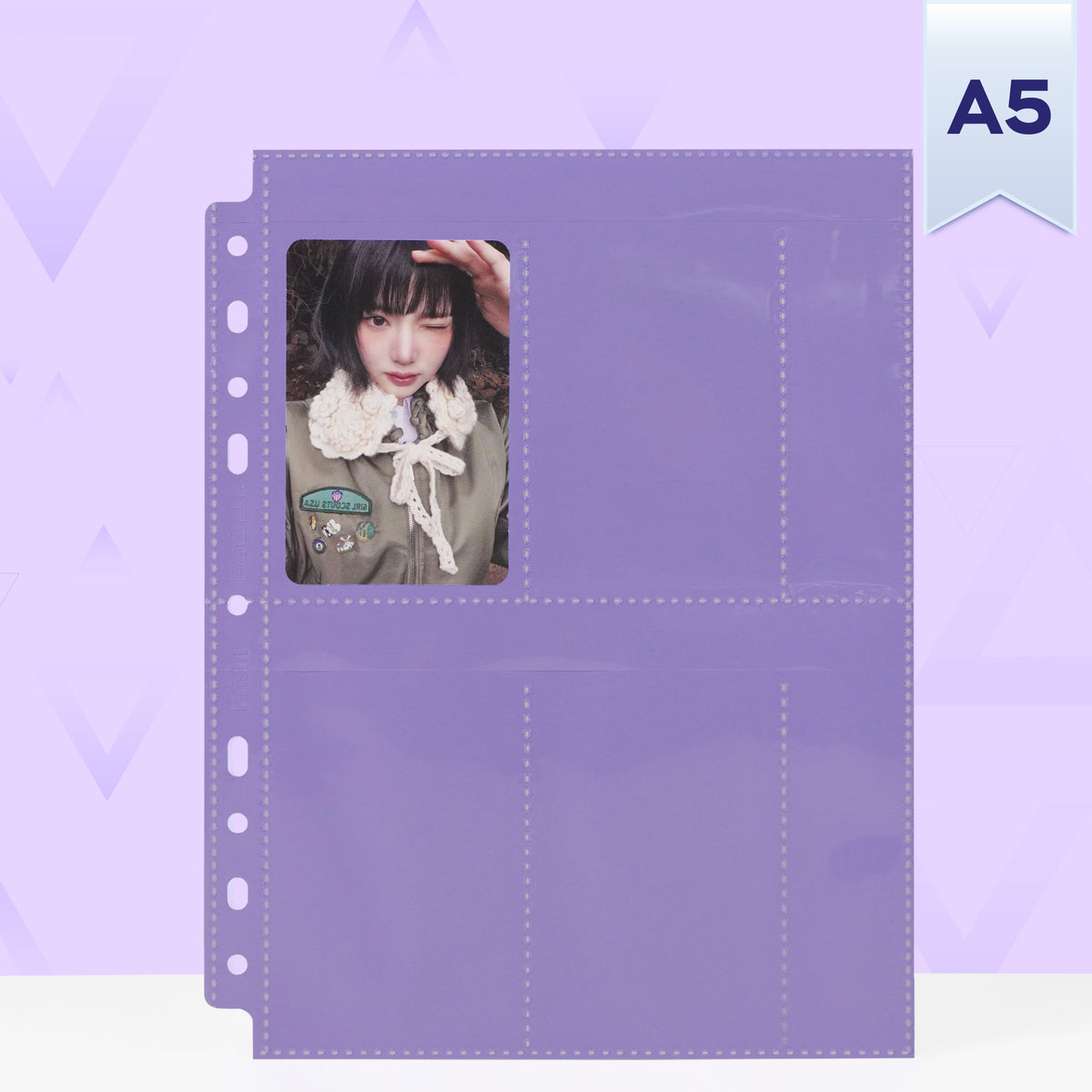 Custom A5 4-Pocket Pages - Slim + Note - Purple