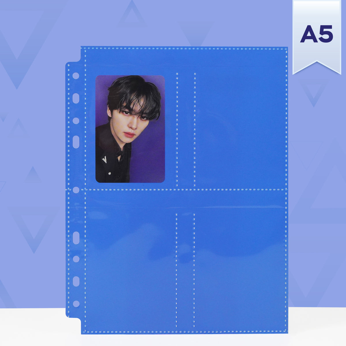 Custom A5 4-Pocket Pages - Standard Photocard - Blue