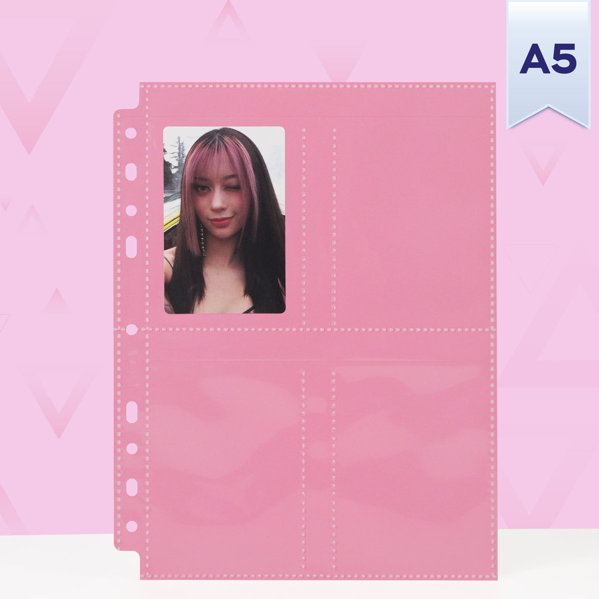 Custom A5 4-Pocket Pages - Standard Photocard - Pink