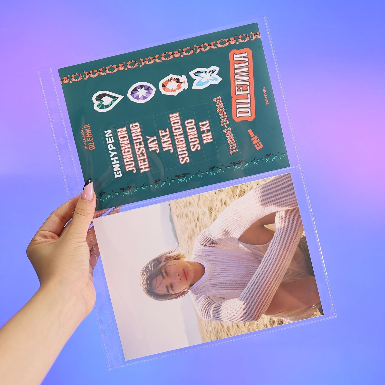 [PRE-ORDER] Custom A4 2-Pocket Pages - Prism Platinum