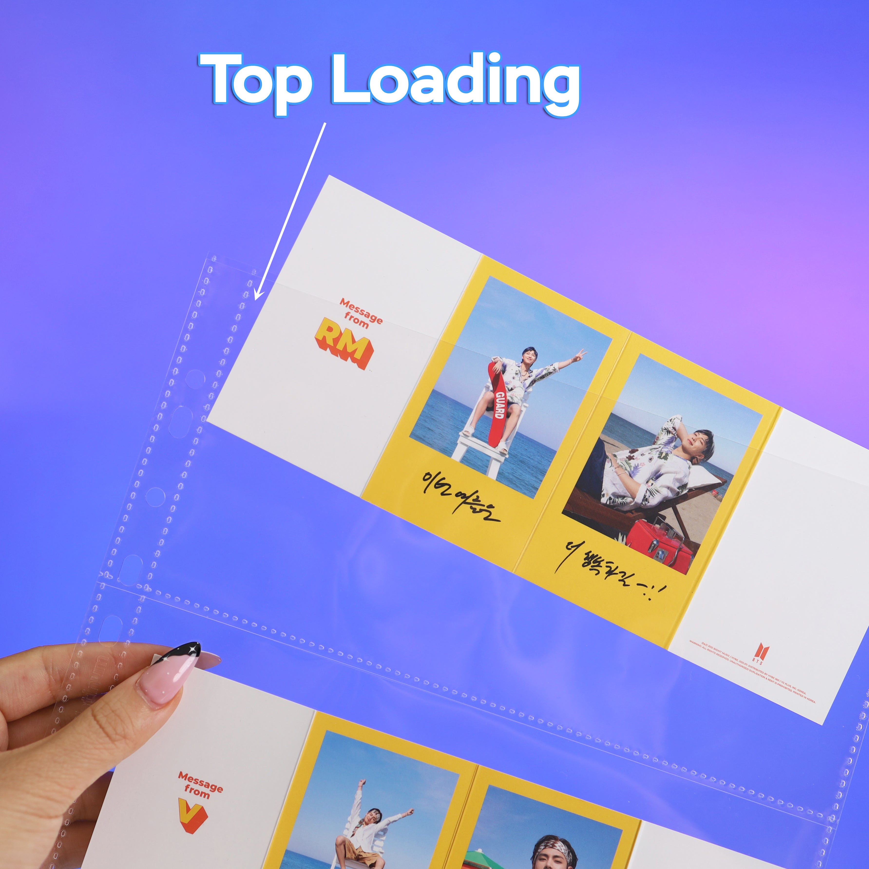 [PRE-ORDER] Custom A4 3-Pocket Pages - Prism Platinum