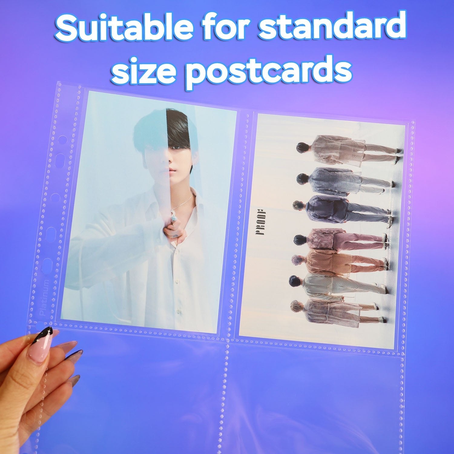 [PRE-ORDER] Custom A4 4-Pocket Pages - Prism Platinum