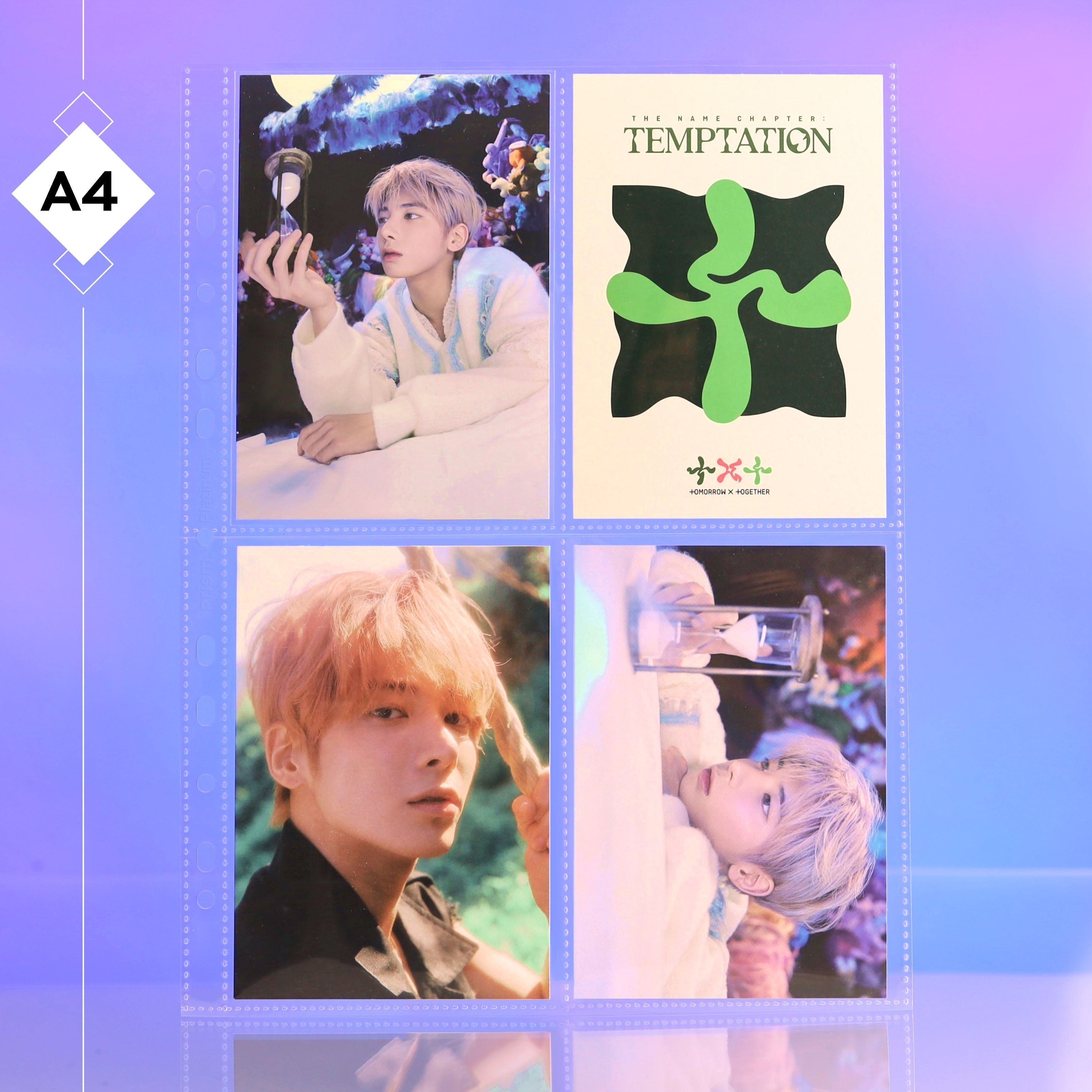 [PRE-ORDER] Custom A4 4-Pocket Pages - Prism Platinum