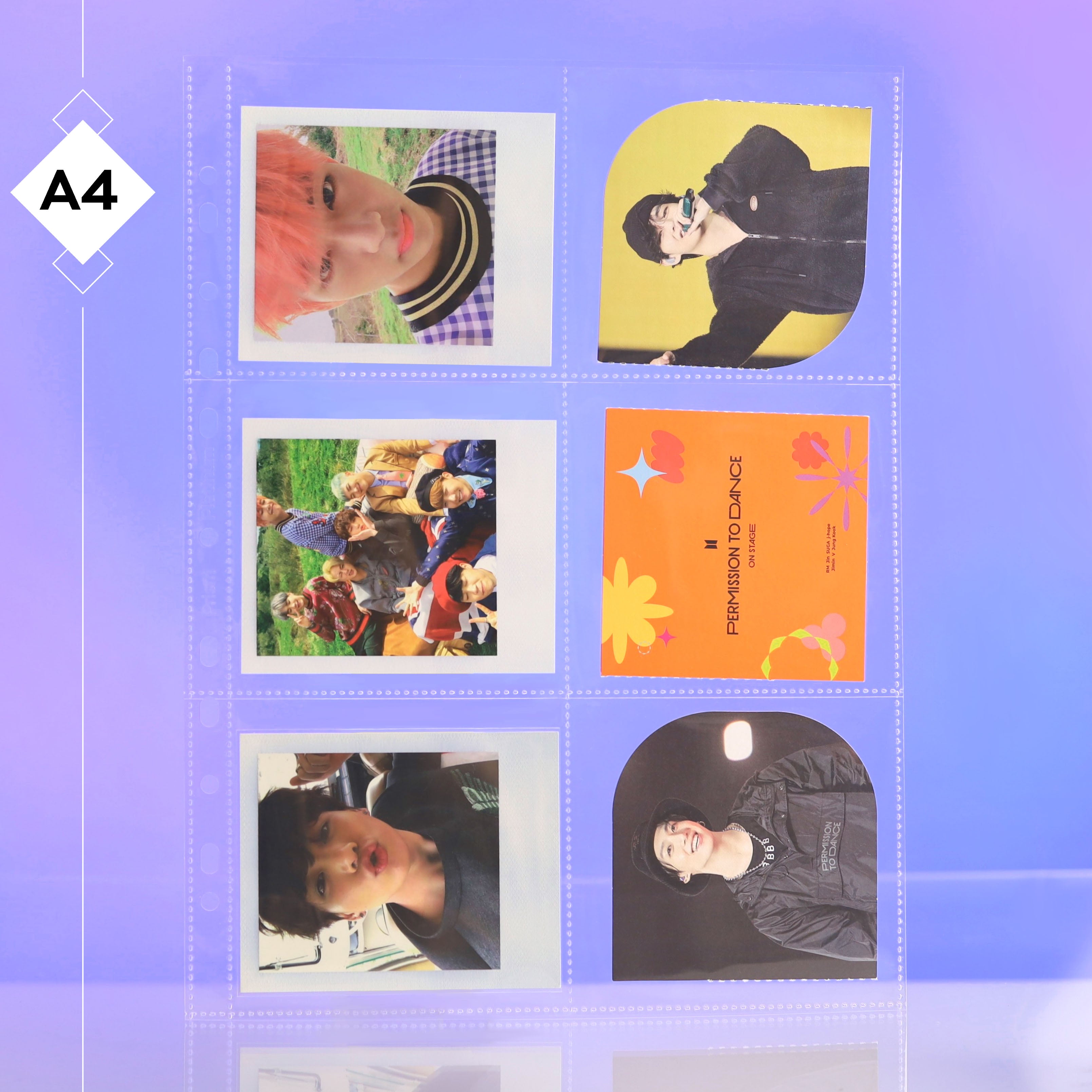 [PRE-ORDER] Custom A4 6 Pocket Pages - H - Prism Platinum