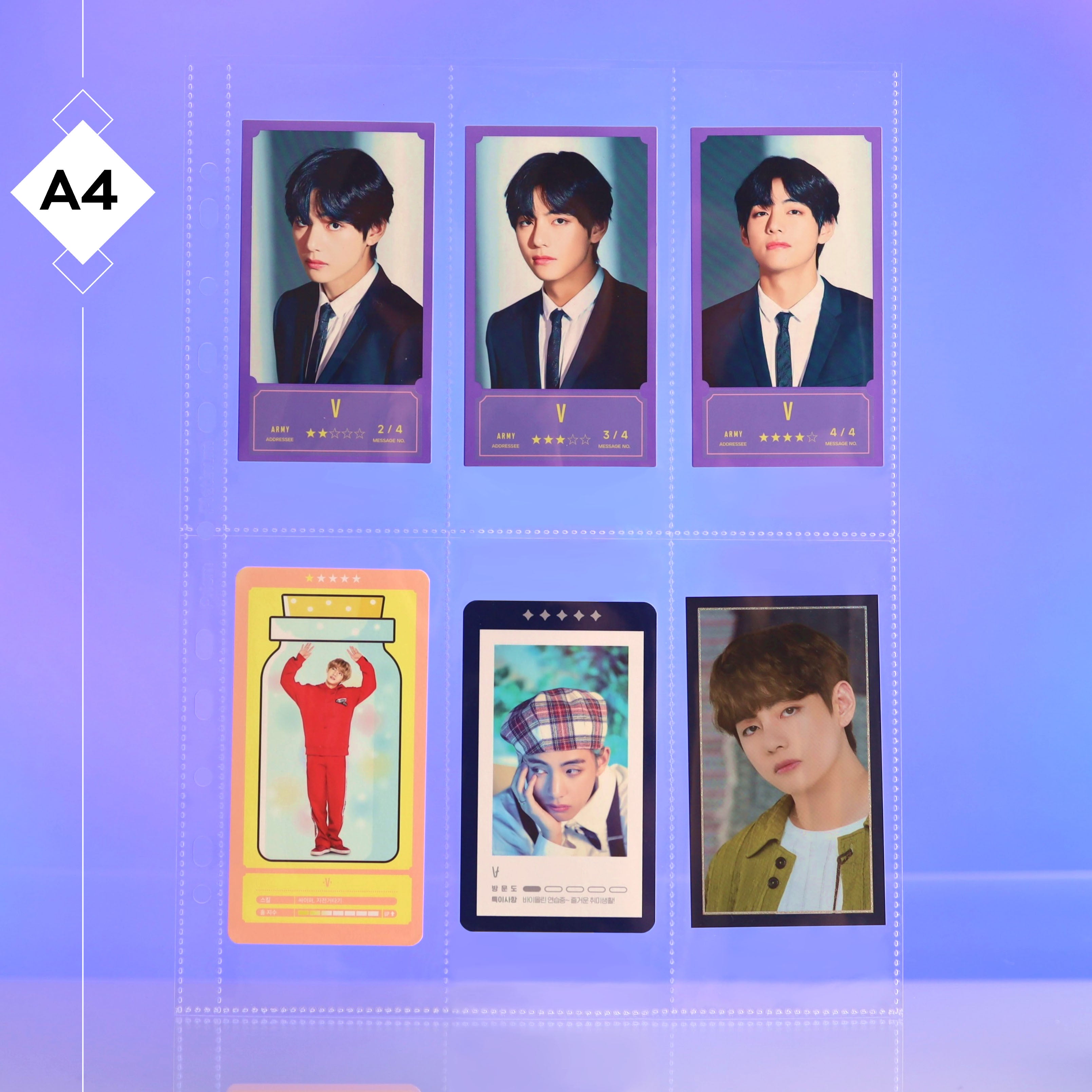 [PRE-ORDER] Custom A4 6 Pocket Pages - V - Prism Platinum