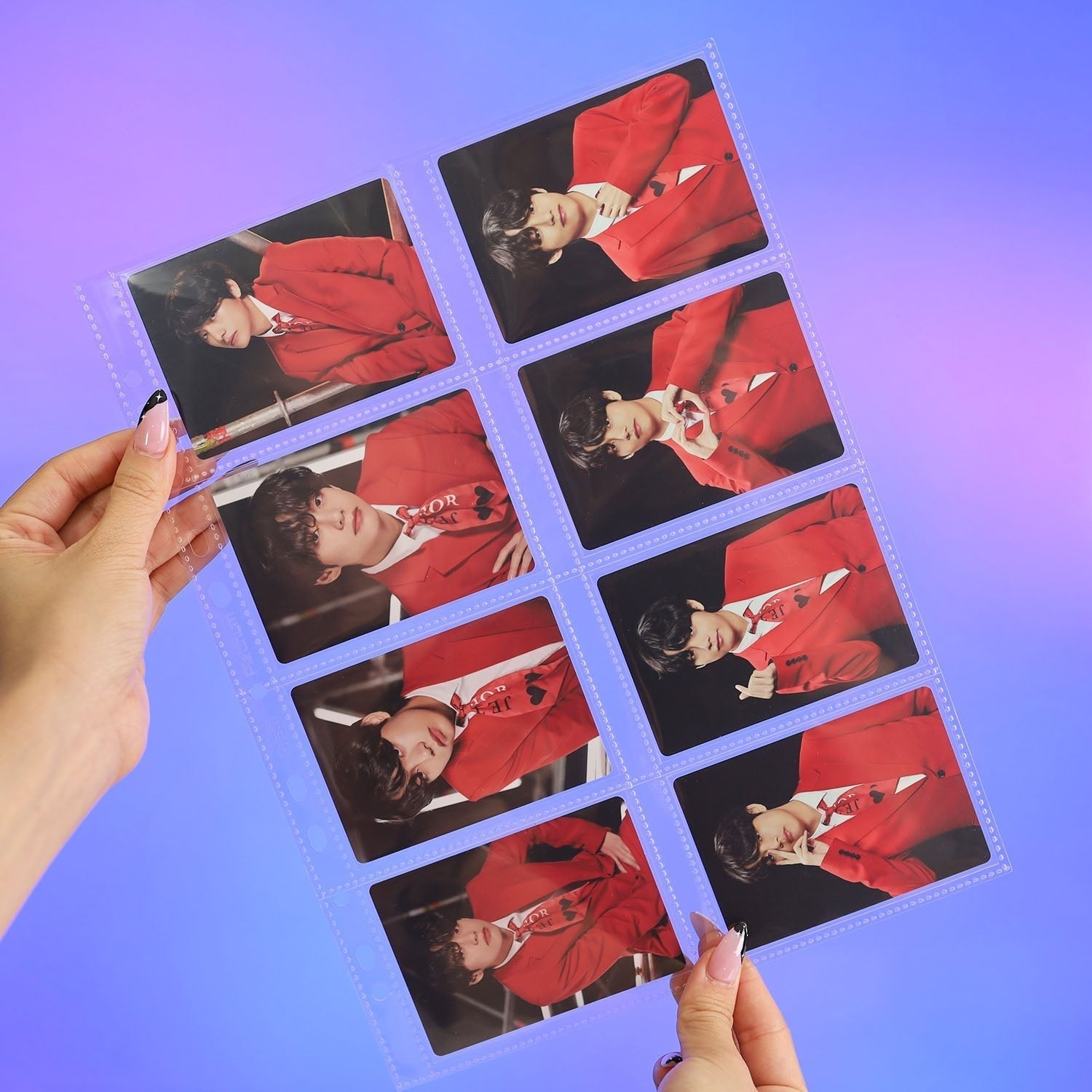 [PRE-ORDER] Custom A4 8-Pocket Pages - Prism Platinum