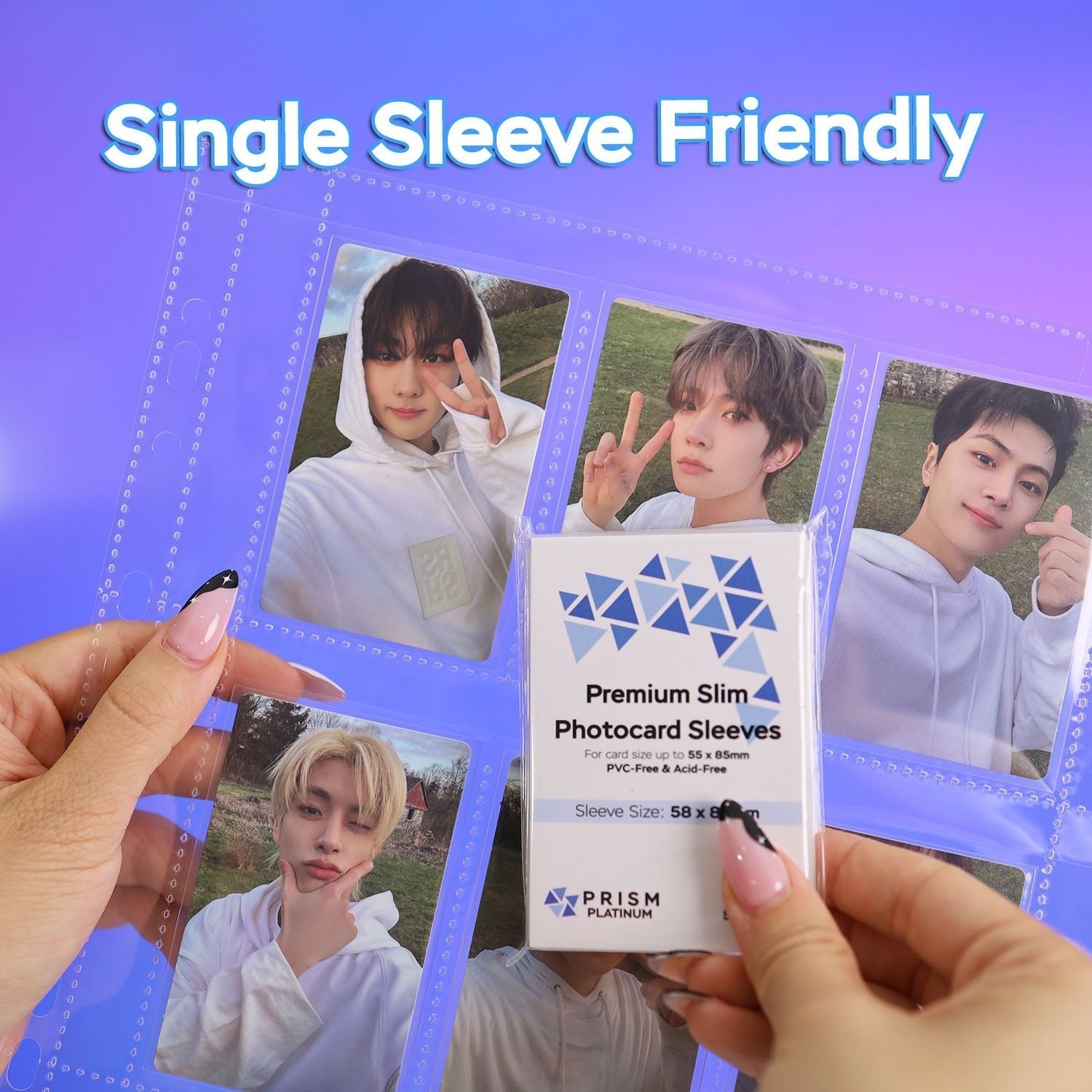 [PRE-ORDER] Custom A4 9-Pocket Pages – V1 – K-Pop Slim Fit - Prism Platinum