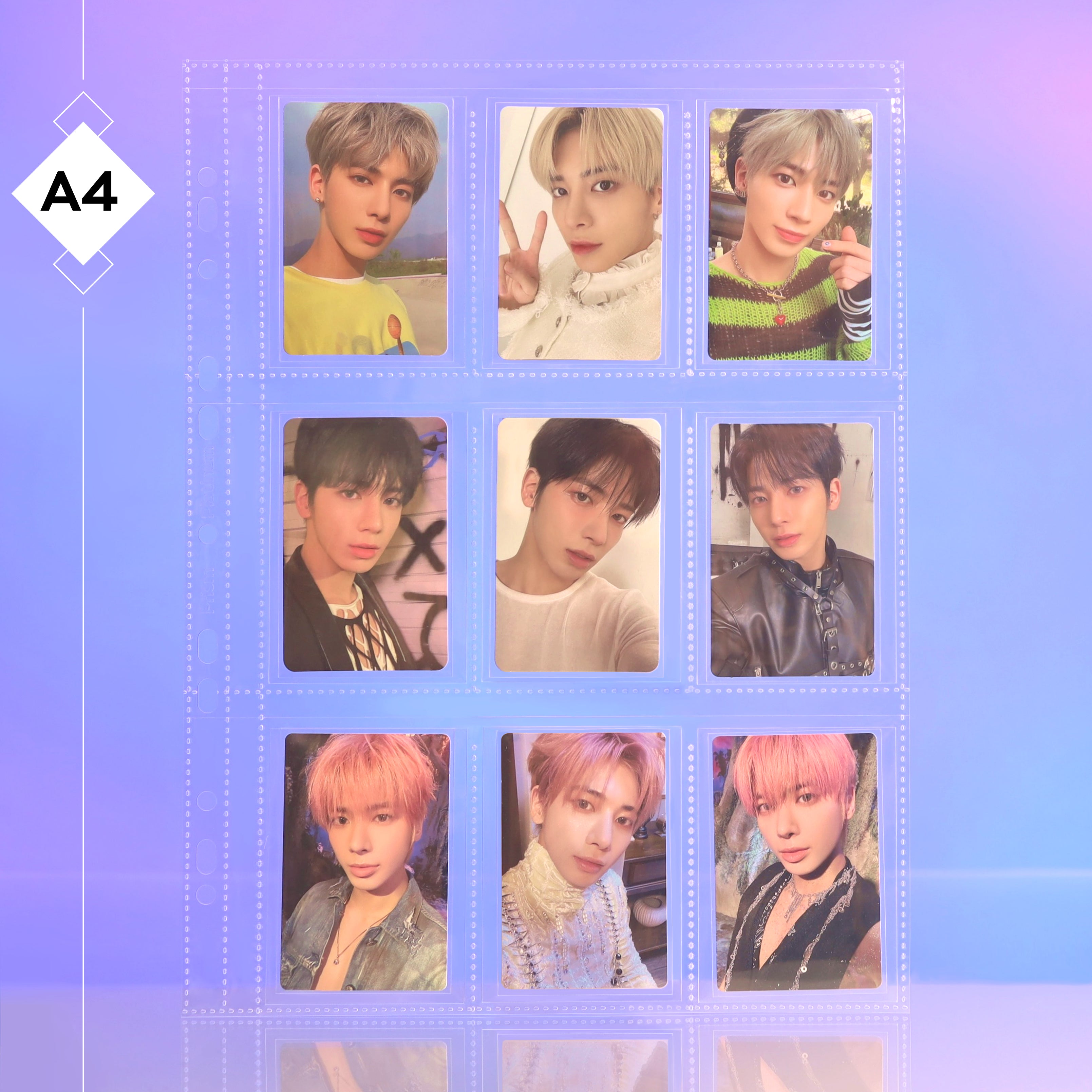 [PRE-ORDER] Custom A4 9-Pocket Pages – V4 – Standard Fit - Prism Platinum