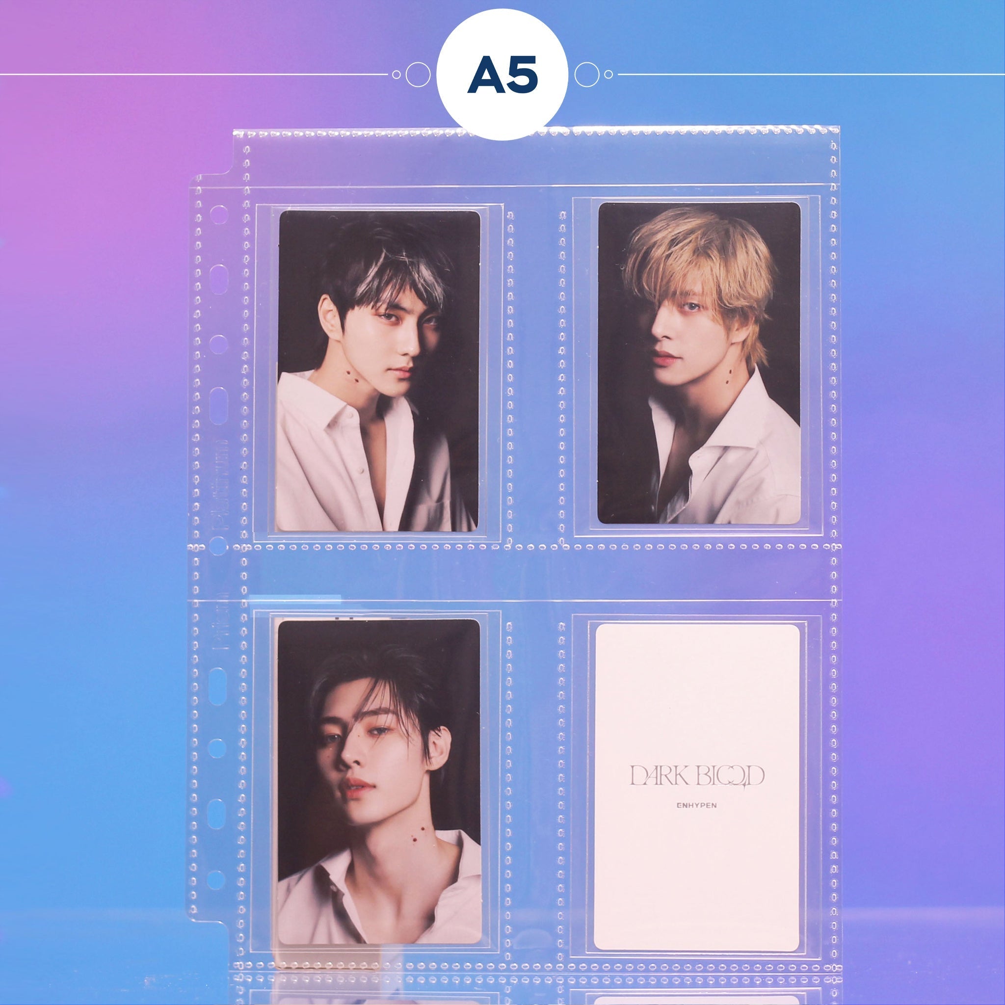 [Version 2] Custom A5 pages - 4-Pocket - Standard Photocard - Prism Platinum US